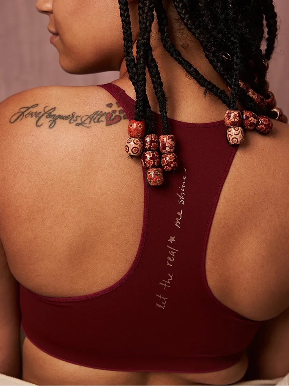 Aerie Let The Real Me Shine Bralette in Burgundy